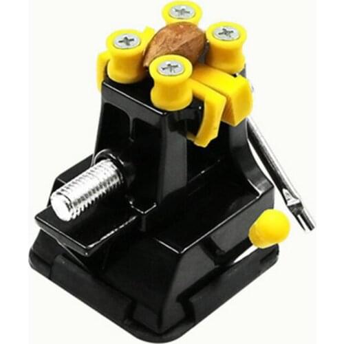 2 in 1 Aluminium Alloy Table Bench Walnut Clamp Engraving Grinding Polishing Vise Clamp Table Bench Suction Cup Machine Tools