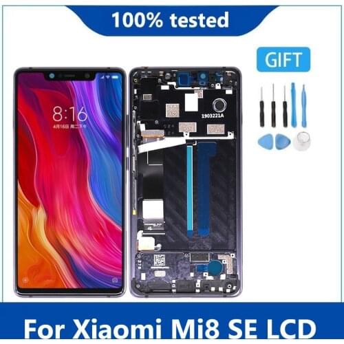 Original AMOLED Lcd For 5.88" Xiaomi Mi8 SE Mi 8 SE MI8SE LCD Display Touch Screen Digitizer For Xiaomi Mi 8SE With Frame