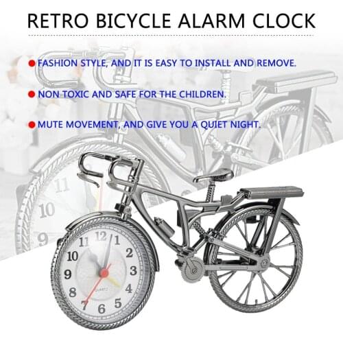 1Pc Popular ABS Retro Bicycle Alarm Clock NZ-035 Cool Style Clock Fashion Personality Needle Clock Random Background