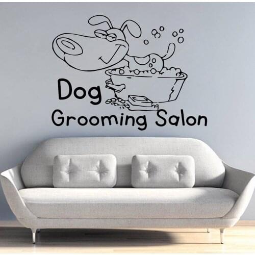 Dog Grooming Salon Pet Shop Wall Sticker Removable Home Decor Vinyl Decals Art Wall Stickers Removable FK-66