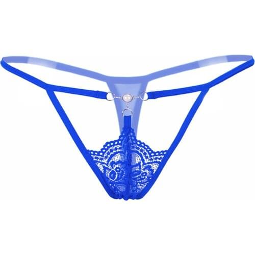 Low Rise Thong Woman Hollow Out Lady Pearl Thong Low Waist Sexy Mini Underwear Womens Sex G-string Erotic Lingerie