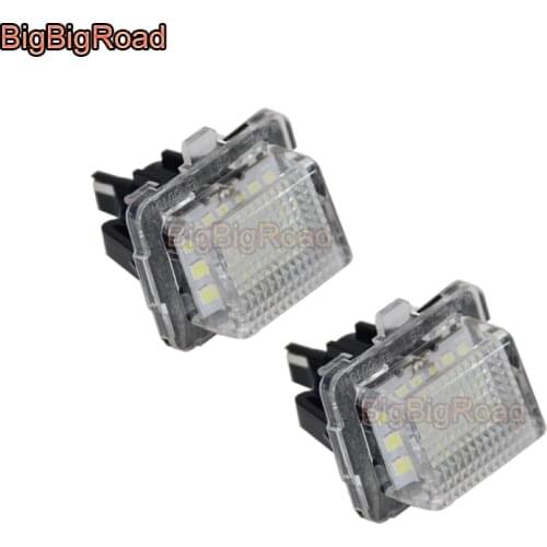 BigBigRoad Car License Plate Lights Number Frame Light For Mercedes Benz E series W212 W213 W207 C207 C seires W204 LED Light