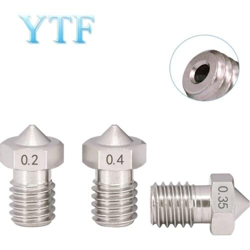 3D Printers Parts E3DV5 V6 J-Head Stainless Steel Nozzle M6 Screw Thearded 0.2mm 0.3mm 0.5mm 0.4mm 0.6mm 0.8mm