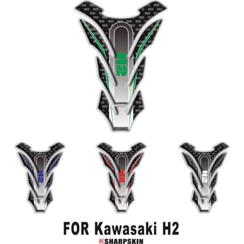 New motorcycle 3D personality protection sleeve fuel tank sticker creative fish bone decal is suitable for Kawasaki H2