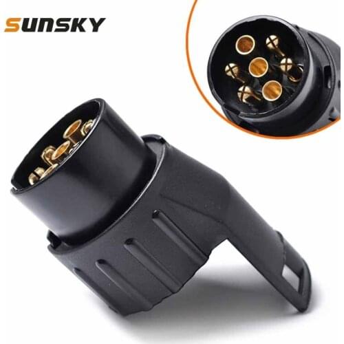 12V 7Pin to13Pin/13Pin to 7Pin Car Plug Socket Wiring Connector Adapter Car Plug Socket for Trailer / Truck / Bus, European Car