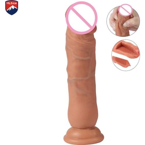 18.5*3.8 cm Erotic Waterproof Dildo Penis Vibrator Sex Products Consolador para mujerAdult Sex Toys For Woman pussy Masturbation