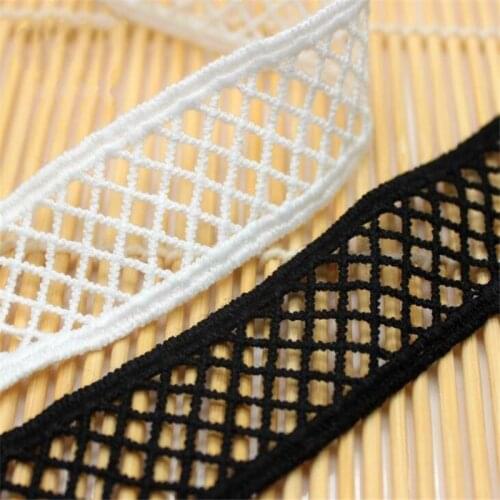 2.5cm cotton flower lace ribbon handmade wedding craft dress garments accessories CX158