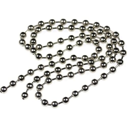 45cm/pc Sinking Fly Tying Bead Chain Head Streamer Nymph Zonker Tying Bead Eyes Metal Gold Silver Fly Fishing Materials 3mm 4mm