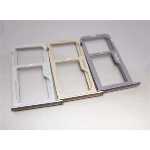 Aocarmo SD MicroSD Holder Nano Sim Card Tray Slot For Huawei P9 EVA-AL00 P9 Lite Replacement Part