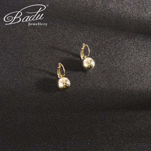 Badu 2021 Fashion Vintage Earrings For Women Statement Gold Metal Drop Earrings Trendy Jewelry Accessories