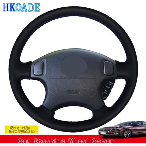 DIY Car Steering Wheel Cover For Honda CRV CR-V 1997-2001 Accord 6 1998-2002 Odyssey 1998-2001 Prelude Black Artificial Leather