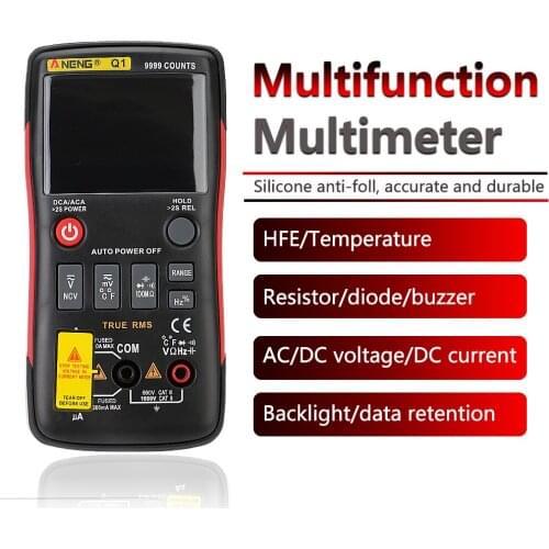 Q1 Digital Multimeter True RMS Professional DIY Transistor 9999 Analog Tester Auto Wire Test Meter Lcr Meter Capacitor Ohm
