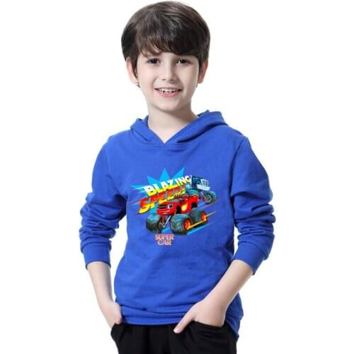 Boys Cartoon Car Coat Kids Autumn Pullover Cool Clothing For Children Spring Sweatshirts Boys Streetwear Free Shipping