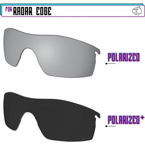 EZReplace Polarized Replacement Lenses for - Oakley Radar Edge Sunglasses - BlackP Plus-Silver P
