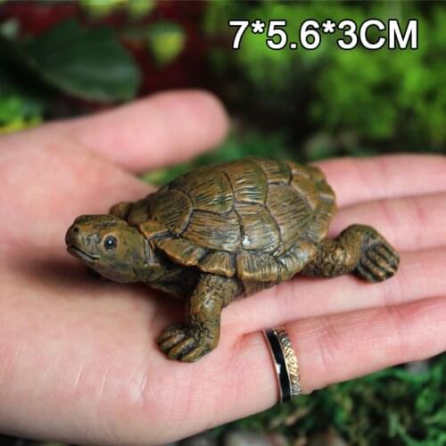 Turtle Figurine Animal Miniature Figures Decoration Animal Statue Resin Craft