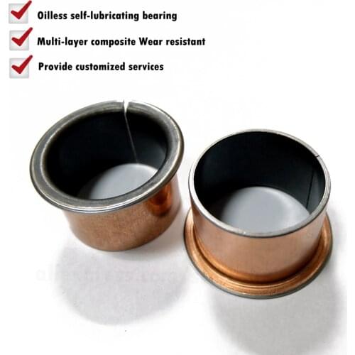SF-1F 25100 25150 25200 25250 25300 25350 30120 30150 Flange Self Lubricating Composite Bearing Bushing Sleeve Oil free Sliding