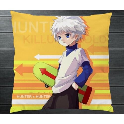 HUNTER X HUNTER Killua Zoldyck Kirua Zorudikku Two Sides Pillowcase Manga Anime Pillow Cushion Case Cover Cosplay Gift New P13