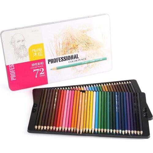 72 Color Pencils Oily Color Lead Iron Box Painting Graffiti Coloring Art Candy Color Pencils for School Art Pencils Graphite
