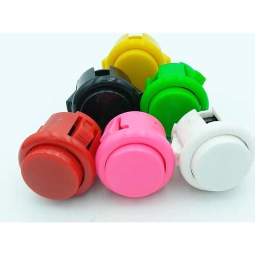 10 pieces 24mm bracket mounted arcade game machine push button switch with microswitch
