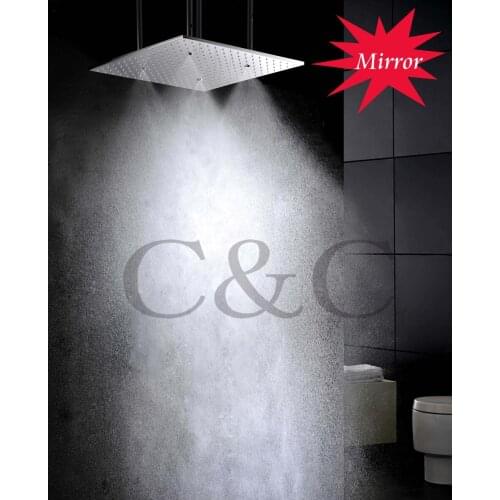 20 Inch Ceiling Mounted Mirror Polished Atomizing And Rain Bathroom Shower Head With Arms L-20WMI