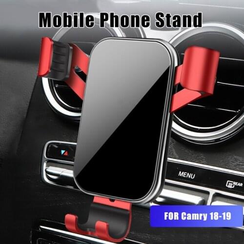 Mobile Phone Holder For Toyota Camry 2018 2019 High Quality Auto Dashboard Mount Clip Silver Red Black Color Car Phone Holder