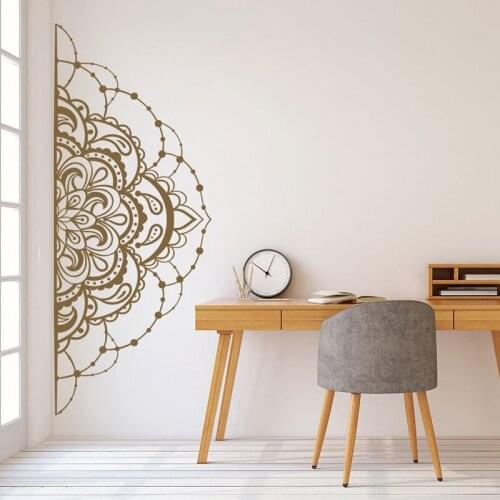 Mandala Dress Up Wall Stickers Boho Style Ethnic Indian Buddhist Yoga Studio Home Bathroom Window Door Decorative Vinyl Decals