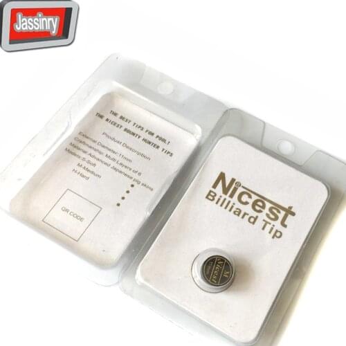 1pc Professional NICEST Hunter tips High quality Pool tips Black 6layers Japanese pigskin Snooker cue tips 11mm Hardness S/M/H