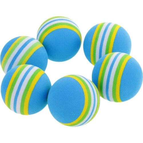 New 6 pcs Golf Sponge Soft Rainbow Balls Golf Swing Training Balls Sponge Foam Golfer/ Tennis Sponge Golf ball