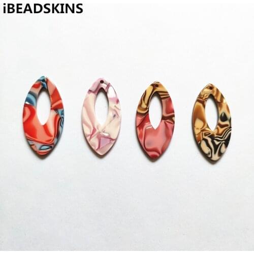 New arrival! 42x21mm 50pcs acetic acid oval-shape charms for earrings accessories,Earring parts Jewelry Findings making