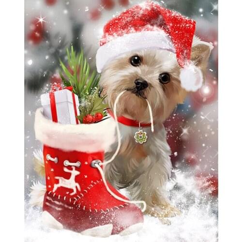 NEW Full Round/Square Drill Diamond DIY Diamond Painting Christmas gift dog Embroidery Cross Stitch Rhinestone Mosaic Painting