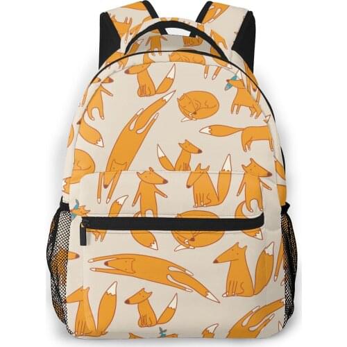OLN Women Backpack with Multiple Using Women Backpacks Fox Pattern (1) Female School Bag Girls Travel Bag