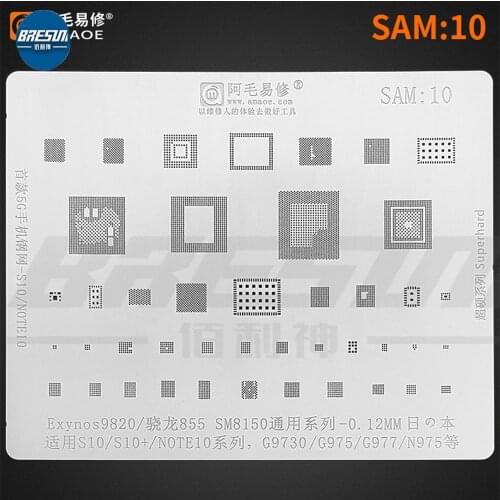 AMAO SAM10 Tin Planting Mesh S10 S10+ NOTE10 Series 5G G975 977 N975 Steel Mesh