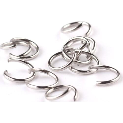 Reidgaller 500pcs 5mm 6mm 7mm stainless steel open jump rings diy jewelry necklace connector findings
