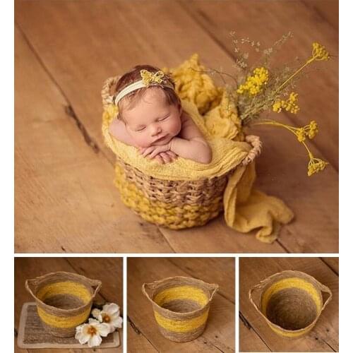 Newborn photography props woven basket photo studio baby photography booth baby photography props container