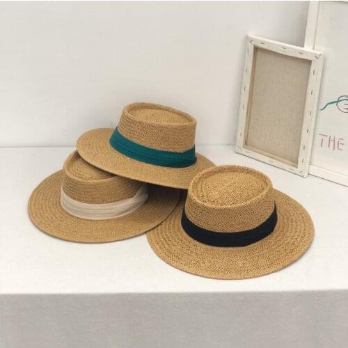 Womens Summer Hat Sun Protection Cap Female Big Wide Brim Sun Hats Travel Holiday Beach Hat Straw Hat Fashion Ribbon Decoration
