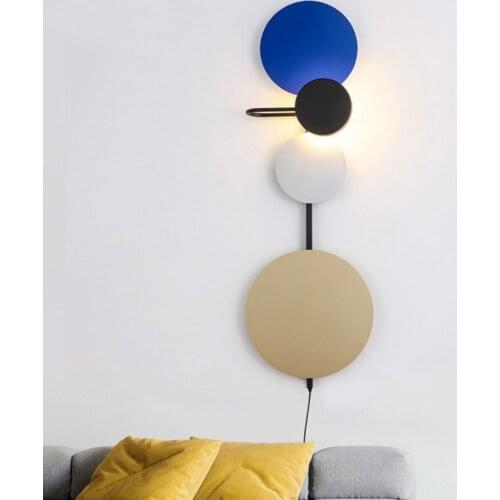 Nordic modern designer creative model room bedroom bedside living room background wall planet lunar eclipse wall lamp LB101010