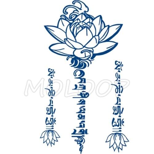 Juice Tattoo Sticker Lotus Flower Letter Waterproof Temporary Makeup Fake Tatoo for Woman Men Lasting To 5 -15 Days