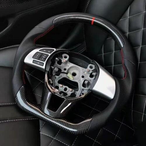 Supercar Cuatomized Real Carbon Fiber Sports Steering Wheel Alcantara Leather compatible for Mazda CX-4 Atenza 2010-2015