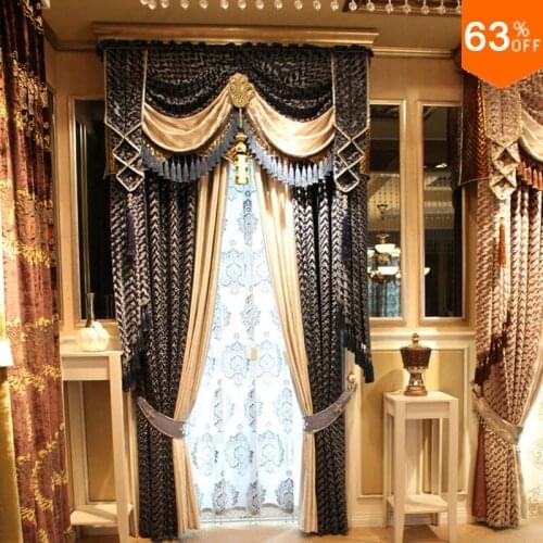 DarkGrey waving Small fur patchwork curtains for Restaurant Curtain Classic elegant Living Room Curtains for new Bedroom design