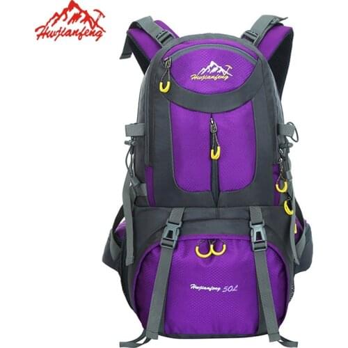 50L Outdoor Mountaineering Bags Water Repellent Nylon Shoulder Bag Men And Women Travel Rucksack Hiking Camping Backpack