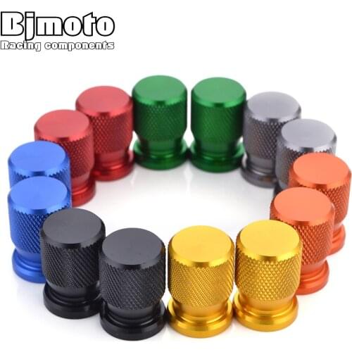 BJMOTO Universal Auto Car Motocross Valve Stems Cover Bike Aluminum alloy Truck wheel Tire Valve Stem Caps Dropshipping