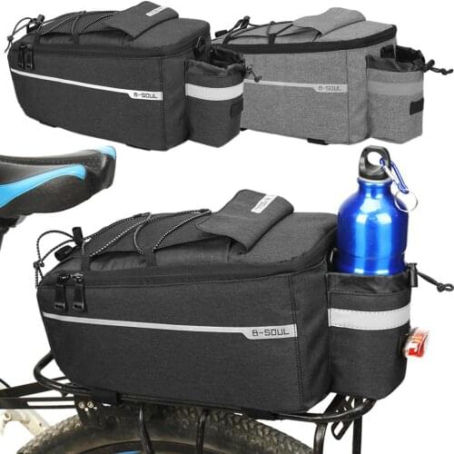 Bicycle Bag Insulated Trunk Cooler Bag Cycling Bicycle Rear Rack Storage Luggage Bag Reflective MTB Bike Pannier Shoulder Bag