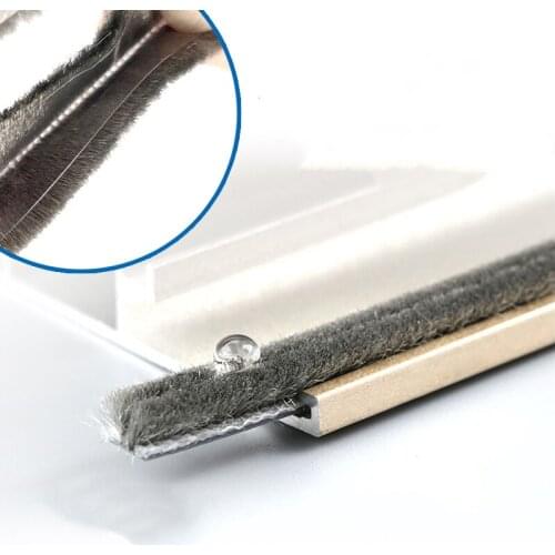 Waterproof Felt Draught Excluder Wool Pile Weatherstrip Window Door Brush Seal 5mm 6mm 7mm Gray