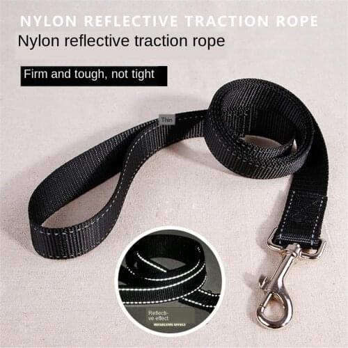 High Quality Nylon Bilateral Reflective Dogs Chain Professional Training Pets Dog Rope Single Traction Ropes Traction Belt