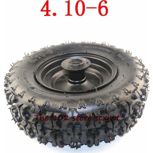 High quality 4.10-6 tyre and rim Fit All Models ATV Go kart MIni Quad 47cc 49cc snowplow tires Snowmobile tires