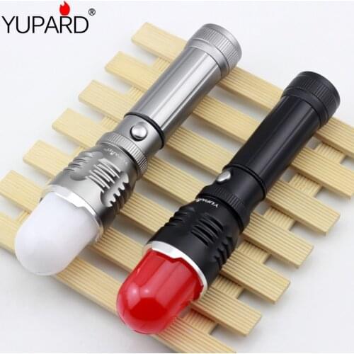 YUPARD 5W LED zoom camping focus light outdoor bright lantern zoomable flashlight with magnet AAA 18650 rechargeable batter