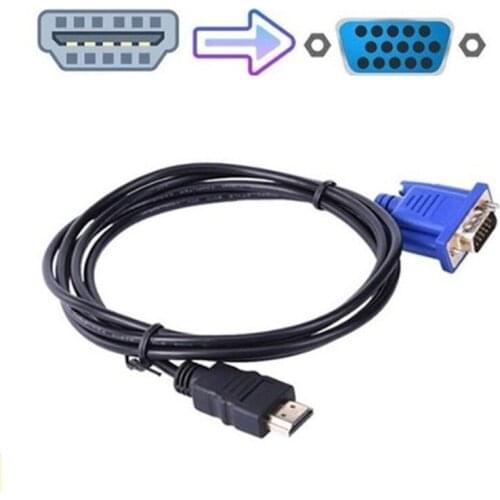 1pc 1/10M HDMI Cable HDMI To VGA 1080P HD With Audio Adapter Cable HDMI TO VGA Cable Optical Cable Drop Shipping