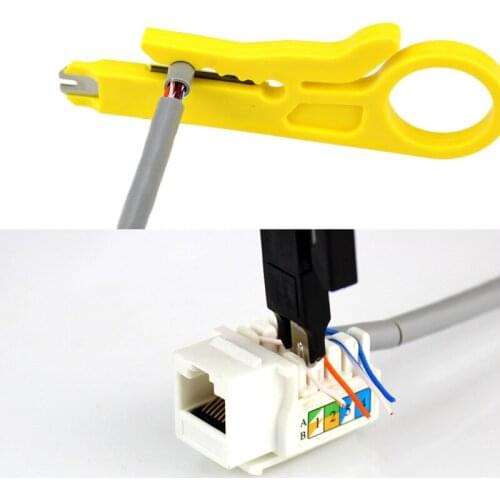 2pc 9CM Mini Portable Wire Stripper Knife Crimper Pliers Cable Stripping Wire Cutter electrician Cut Line Pocket Crimping Tool