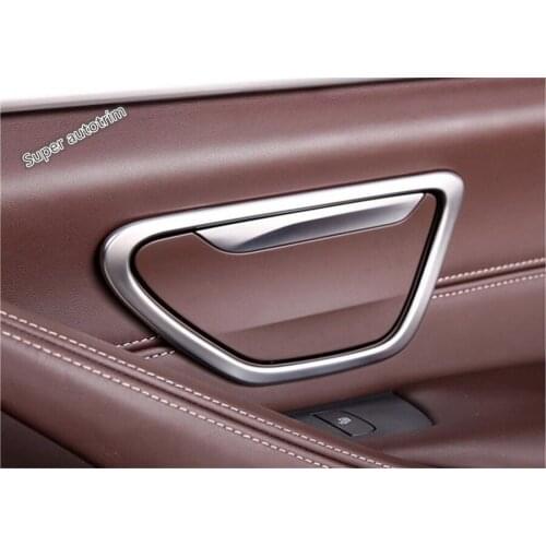 Lapetus Rear Door Handle Cigarette Ashtray Frame Cover Trim 2 Pcs Matte Interior Fit For BMW 5 Series Sedan G30 530I 2017 - 2021