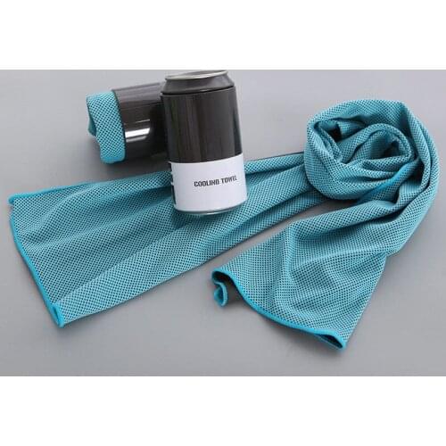 30*100cm Plus Size Summer Cooling Towel Quick Dry Super Rapid Cool Gym Running Yoga Sport Towel With Storage Can